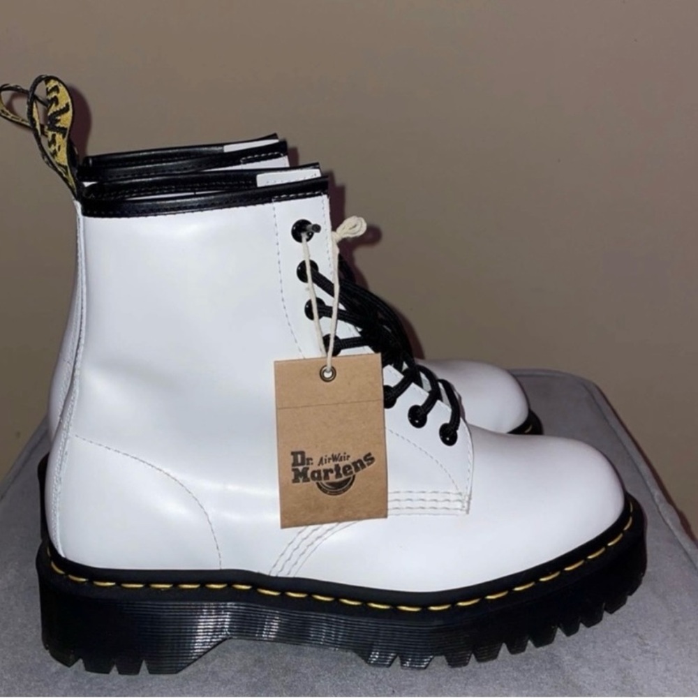 Dr. Martens White and Black Boots
